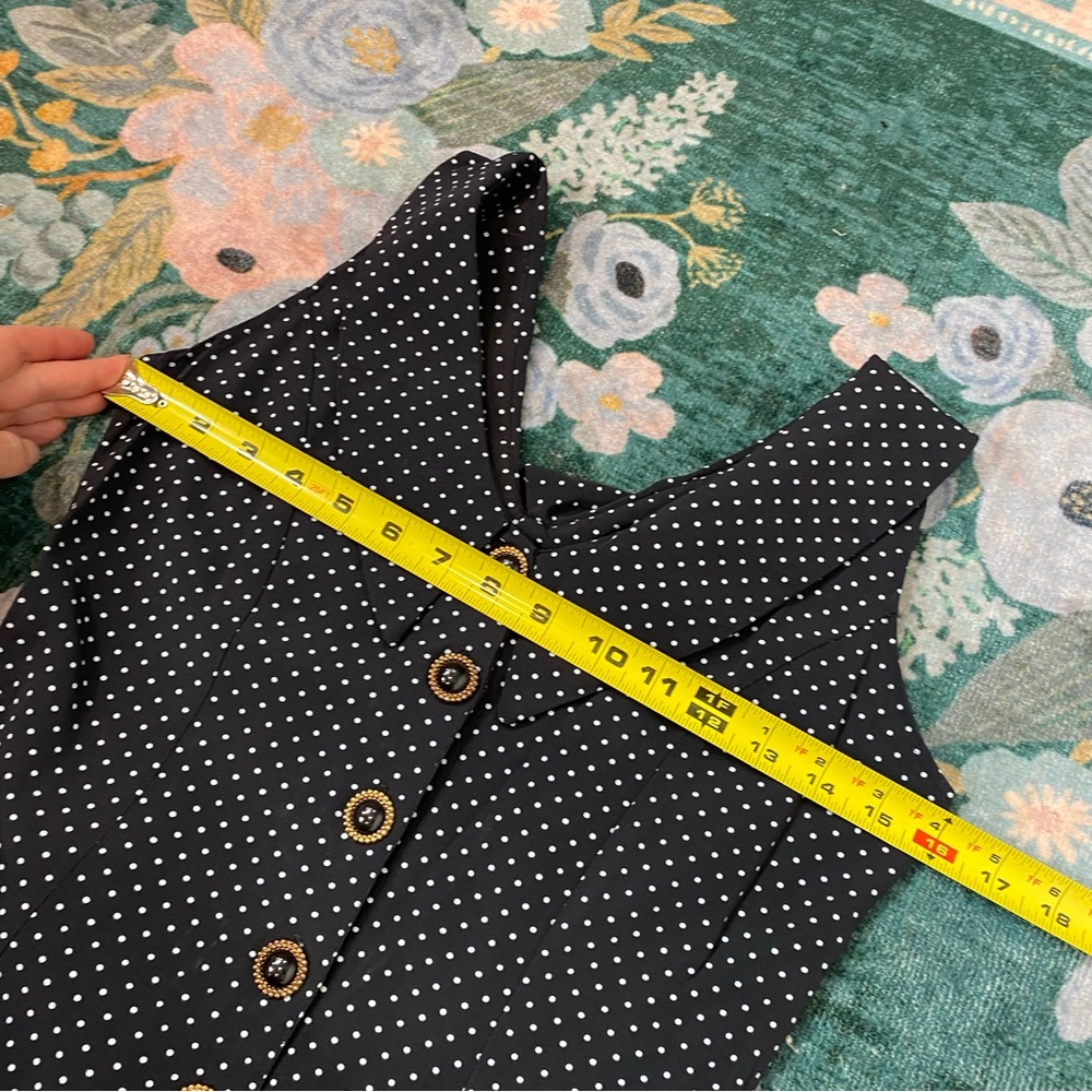 Ninalee Vintage 1990s Romper Black & White Polka dot Retro 90s Jumper - Picture 13 of 17